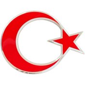 Resim OTO SÜSLEN İSTANBUL Ay Yıldız Alüminyum Örta Boy 