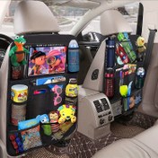 Resim Araba Koltuğu Düzenleyici Kapak - Dayanıklı 600D Polyester, Çeşitli Cep Detayları ile Oyuncaklar, Atışlar ve Temel Gereksinimler için, Arka Koltuklar için Mükemmel, Güvenli Depolama Çözümü, Eğlenceli Tasarım, Sağlam İnşaat 