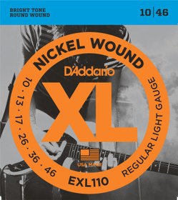 Resim D'Addario EXL110 XL Nickel Elektro Gitar Teli - Regular Light (10-46) 