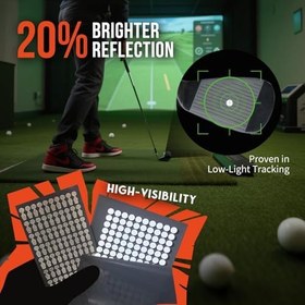 Resim 0,25 inç Beyaz Reflektif Nokta Çıkartmaları - Yüksek Yansıtıcı Cam Boncuklu 300'lü Paket, Simülatörler ve Yüksek Hızlı Kameralar için Hava Koşullarına Dayanıklı Golf Topu İşaretleyicileri 