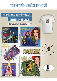 Resim Ütü İle Yapışan Kıyafet Etiketi Prenses İsabella 6lı Set Karışık 