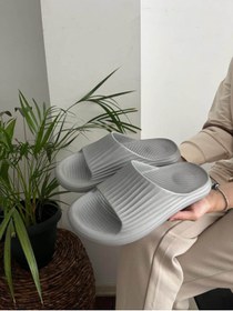 Resim Behtah Kundura Erkek Fashion Çizgili Yeezy Slide Terlik Plaj Havuz Sahil Deniz Yeni Sezon 