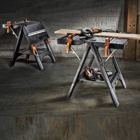 Resim Worx WX051 Çok Fonksiyonlu Katlanabilir Çalışma Tezgâhı + 2 Adet Tetik Işkence 