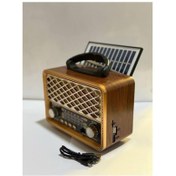 Resim kar-bul Rt-735 Solar Enerjili Nostajık Radyo Bluetooth Usb/fm/radyo 