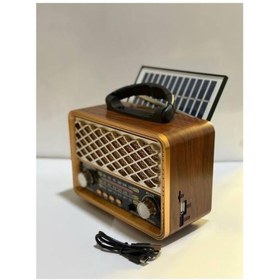 Resim kar-bul Rt-735 Solar Enerjili Nostajık Radyo Bluetooth Usb/fm/radyo 