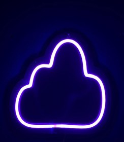 Resim Dekoratif Bulut Neon Led Işık Şık & Modern Tasarım Mavi 