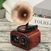 Resim Vintage Gramofon Müzik Kutusu - Ev, Ofis, Kafe için Minyatür Fonograf Tasarımı Dekor - Doğum Günleri, Sevgililer Günü, Anneler Günü & Yeni Yıl için İdeal Hediye, Dekorasyon Süsü, Müzikal Hediye 