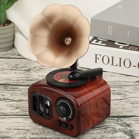 Resim Vintage Gramofon Müzik Kutusu - Ev, Ofis, Kafe için Minyatür Fonograf Tasarımı Dekor - Doğum Günleri, Sevgililer Günü, Anneler Günü & Yeni Yıl için İdeal Hediye, Dekorasyon Süsü, Müzikal Hediye 