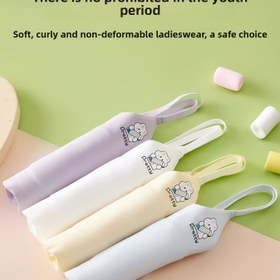 Resim 4 adet Bulut Sütyenleri Yumuşak Kıvrımlı Deformasyonsuz Kızlar için Eğitim Sütyenleri - Yüksek Destek Tüm Mevsim Konforu, 8-13 Yaş Arası Kızlar için Sevimli Karikatür Tasarımı, Çıkarılabilir Pedler ile Normal Beden, Yüksek Esneklikli Kumaş, Genç Spor ve Günlük Giyim, Eğlenceli İç Çamaşırı, Rahat İç Çamaşırı 