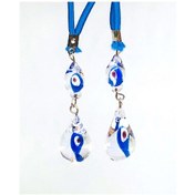 Resim Cam Yuvarlak Nazar Boncuklu Araba Süsü Araba Nazarlık Camaksesuar 