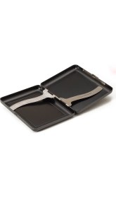 Resim Hediye Shop Kişiye ve Isme Özel Siyah Metal Sigara Tabakası ve USB Şarjlı Çakmak Seti 