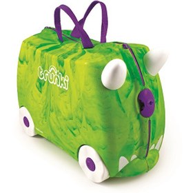 Resim Trunki Dinozor Rex Yeşil Çocuk Bavulu 