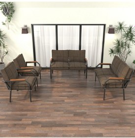 Resim Mygusi Hayal Kanepe Koltuk Takımı Metal - 2+2+1+1 Kahve 