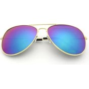 Resim Xifu Shop C Mor (Altın Çerçeve) Klasik Tasarımcı Polarize UV400 Ayna Moda Sürüş Binicilik (Yurt Dışından) 