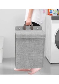 Resim Katlanabilir Asılabilir Kirli Çamaşır Sepeti Çok Renkli 