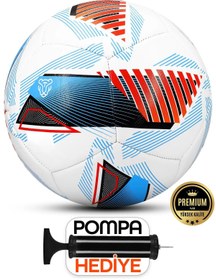 Resim Soft Kare Futbol Topu Official 5 Numara Sert Zemin Halı Saha Kırmızı 