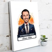 Resim Karikatürlü En İyi Erkek Spiker Kanvas Tablo 