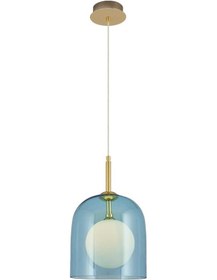 Resim Özcan Aydınlatma 4738-1A-05 Supa Tekli Kısa Cam Sarkıt Mavi 