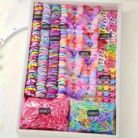 Resim 881 Parça Saç Tokası Seti, Çeşitli Bandana, Kelebek Tokalar, Yıldız BB Tokalar ve saç tokası Tokalar Dahil - Kadınlar İçin Yıl Boyu Kullanıma Uygun Şirin ve Tatlı Tarz 