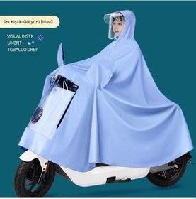 Resim Yağmur Fırtınasını Önlemek İçin Motosiklet Araba Panço Yağmurluk Açık Yeşil 