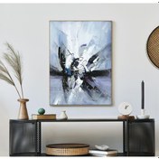 Resim Soyut Büyük Boy El Yapımı Yağlı Boya Tablo 95x115cm 