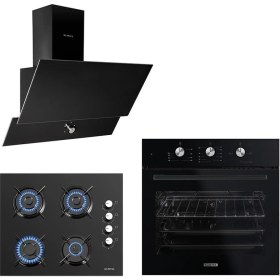 Resim Kumtel Siyah Cam Ankastre Set A+ Enerji Sınıfı Modern Tasarım Yüksek Performanslı 