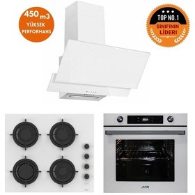 Resim Ferre ve Afm Tech CS206-FA + FM7701 + FM3301 Ankastre Set Beyaz 