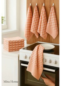 Resim 10 Lu Dama Desenli Mutfak Kurulama Bezi 50x70 Cm Somon Çok Renkli 