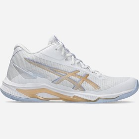 Resim Asics NETBURNER BALLISTIC FF MT 4 Kadın Beyaz Voleybol Ayakkabısı 1052A084-102 