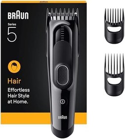 Resim Braun Saç Kesme Makinesi Series 5, +3 Aksesuar, Ömür Boyu Keskin Bıçak, 17 Uzunluk, HC5530 