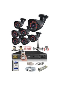 Resim IDS DS-2015HD-SET7-500-BLACK 7 Kameralı 1080P Full HD 5 MP Sony Lensli Kamera Seti - 2015 