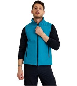 Resim Şensel Erkek Softshell Yelek, Turkuaz 118E2209 Su Itici - Rüzgar Geçirmez 001 