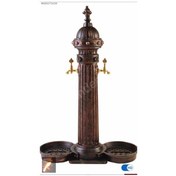 Resim Döküm Çeşme-çift Lavabo Çeşme-yuvarlak Meydan Çeşme 