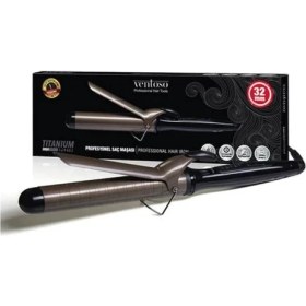 Resim Titanyum Kaplı 32 mm Saç Maşası, Siyah Renk 