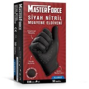 Resim Master Force Siyah XL Beden Nitril Muayene Eldiveni (204.02.FR04) 