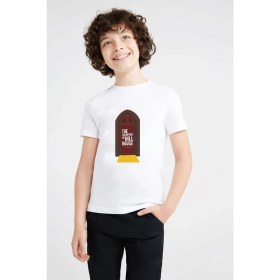 Resim Qivi The Haunting Of Hill House Door Baskılı Unisex Çocuk Beyaz T-Shirt 