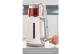 Resim Özbience Beyaz Plastik Çay Makinesi, Pratik ve Hızlı Demleme Keyfi 