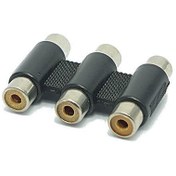 Resim 3'Lü Rca Kablo Dişi-Dişi Uzatma Aparatı 