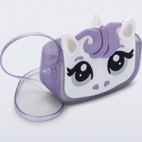 Resim Mini Melissa Dreamy Unicorn Simli Lila Kız Çocuk Çantası | Melflex® Vegan | İkonik Kokulu 