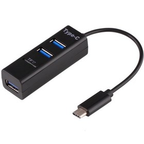 Resim Sones 2'si 1 Arada Usb 3.1 Usb-c / Type-c - Usb 2.0 Kombo 3 Portlu Hub + Tf Kart Okuyucu Siyah 
