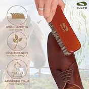 Resim SULPO Ayakkabı fırçası at kılı uzunluk 16 cm – ayakkabı temizleme seti, ayakkabı temizleme fırçası, deri fırça, kir fırçası, yumuşak kıllar, doğal parlatma fırçası, 2 adet set, ayakkabı bakımı 
