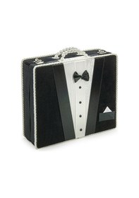 Resim Sandıklı Damat Bohçasına Uygun Kuranı Kerim Seti Çeyizlik Seccade Seti Siyah 