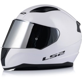 Resim LS2 Rapıd 2 Beyaz Fullface Motosiklet Kaskı Gri Camlı 