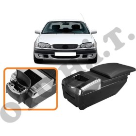 Resim Oto h.i.t. Toyota Corolla 99-01 Uyumlu Bardaklıklı Lüks Kol Dayama Kolçak Siyah Ithal. 