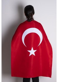 Resim Türk Bayrağı Raşel Kumaş Aplike Dikiş 100x150 cm 
