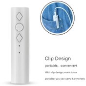 Resim Profisher Araç Kiti Bluetooth 4.2 3.5mm Jack Aux Alıcı Adaptörü Eller Serbest Ses MP3 Müzik Beyaz 