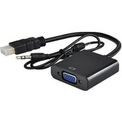 Resim Hdmi To Vga Çevirici Dönüştürücü Adaptör + Ses Destekli 