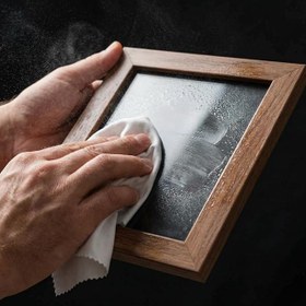 Resim Fark Tanıtım Premium Masif Çam Çerçeve - 3mm MDF Arkalık - 500 Mikron Kırılmaz Şeffaf PVC Ön Koruma - Şık ve Dayanıklı Duvar Ahşap Çerçevesi (Ceviz, Masaüstü 13cm x 18cm) 