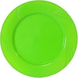 Resim Lüks Plastik Mika Tabak Parti Tabağı Yeşil 6'lı 23 Cm 