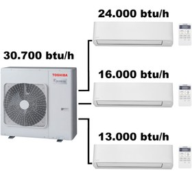 Resim Toshiba Multi Klima 24000 Btu Ve 16000 Btu Ve 13000 Btu Iç Üniteli 